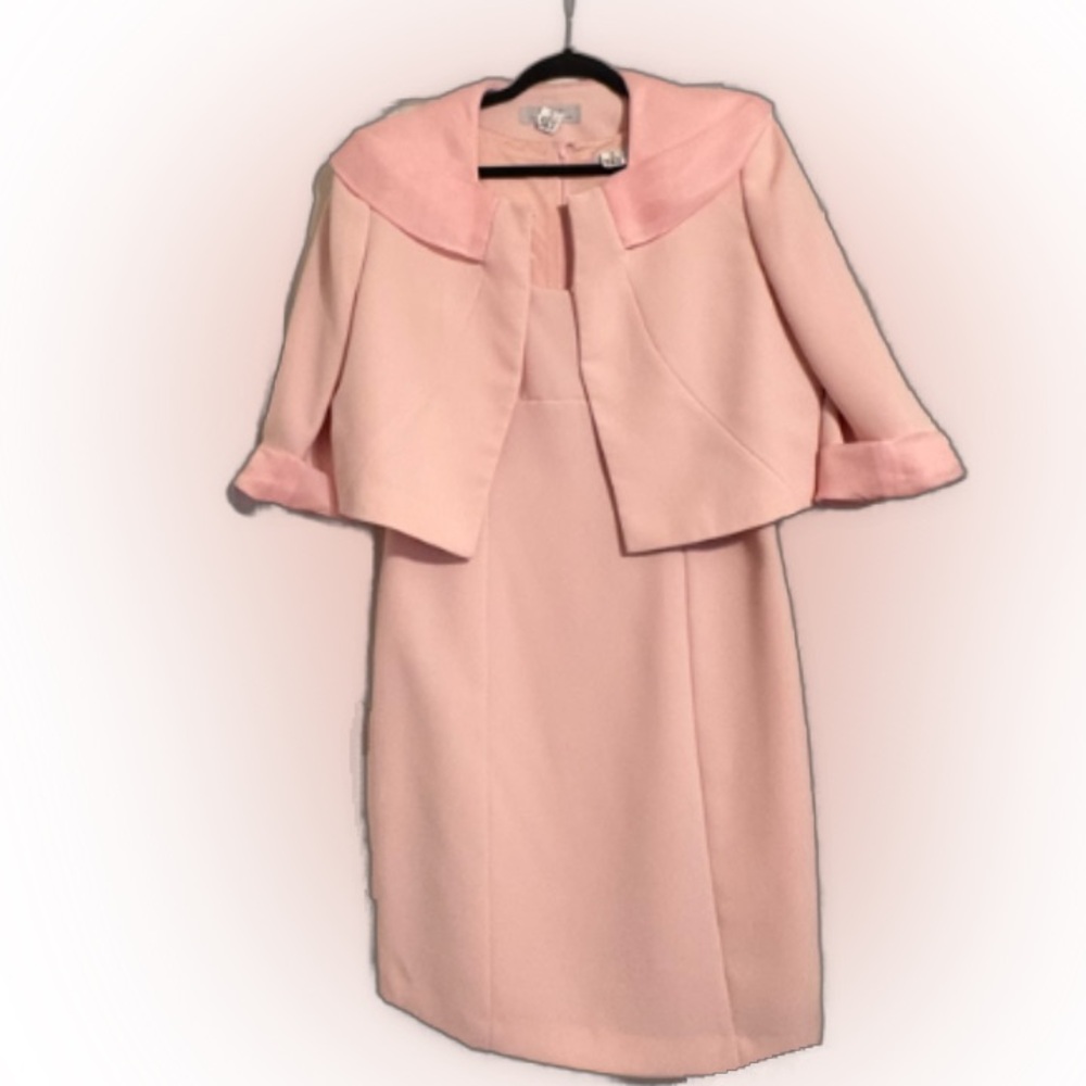 Tahari Elegant Pink Dress with Jacket size 12